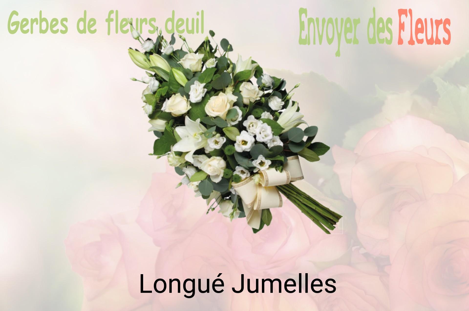 Gerbe de fleurs de deuil livrée à Longué-Jumelles